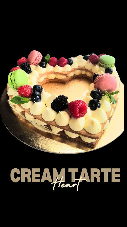 Tart cream cuore